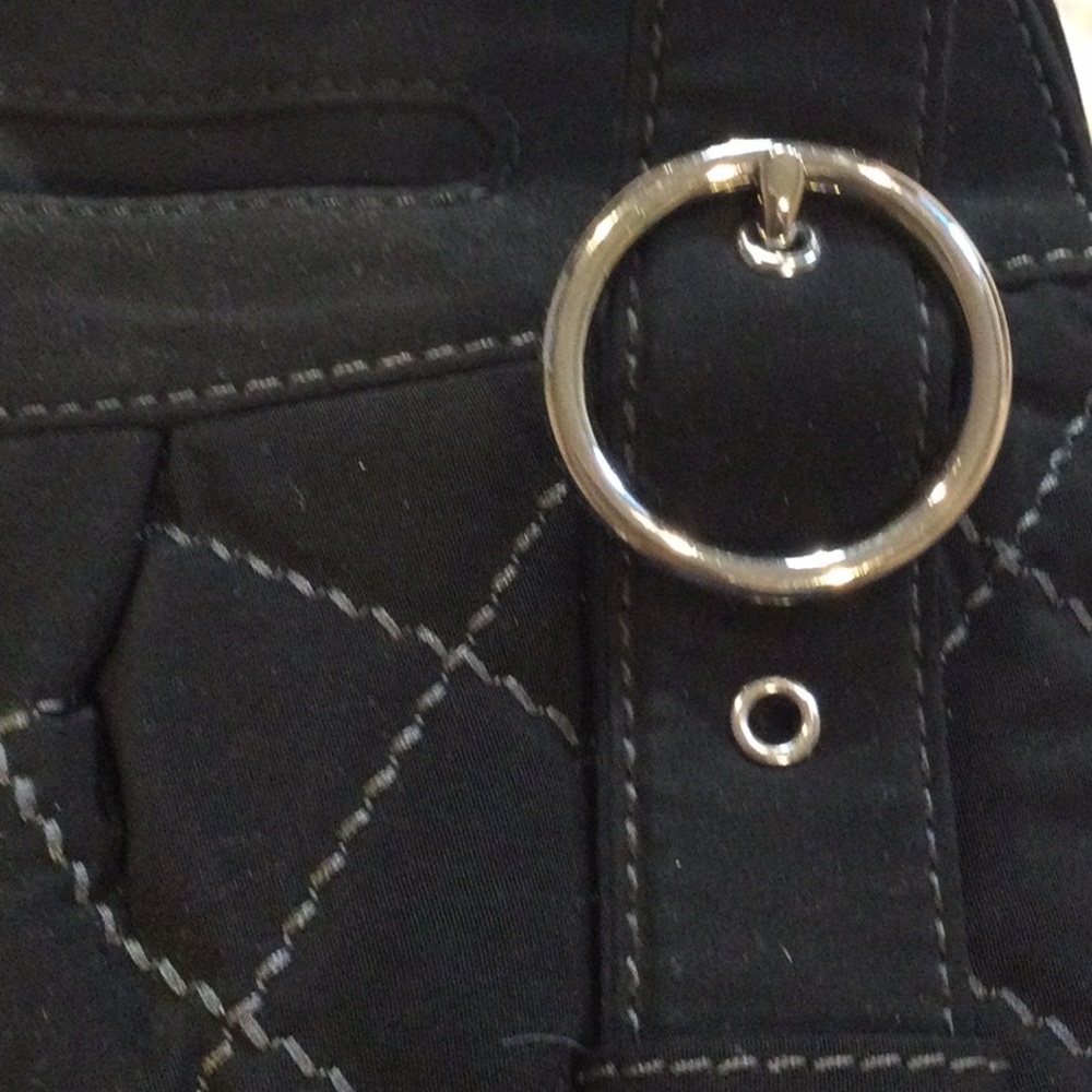 Vera Bradley Black Quilted Shoulder Bag -EUC - Picture 6 of 11